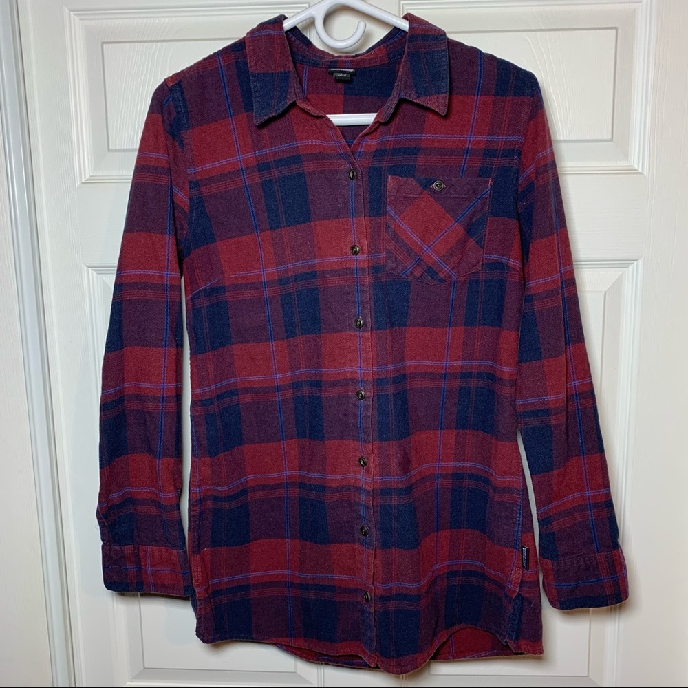 Women Patagonia flannel Button Down Long Sleeve Shirt